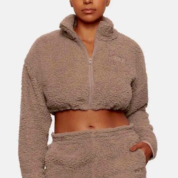 SKIMS Teddy Cropped Jacket and Pants Set - Picture 1 of 2